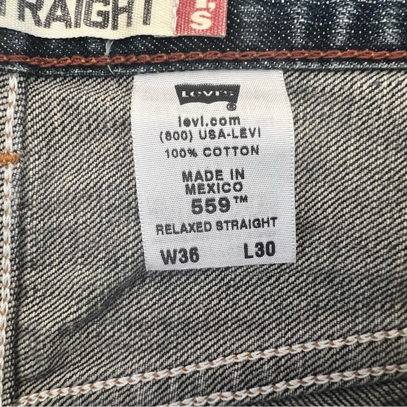 Levi’s Blue Relaxed Straight Fit 559 Jeans B17/16 - Picture 10 of 14